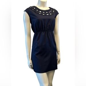 Banana Republic Midnight Navy Blue Cutout Mini Dress With Pockets